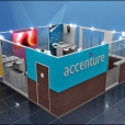 Kompānijas "Accenture" stends izstādē HEALTH AND CARE INNOVATION EXPO 2015 Mančesterā
