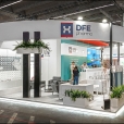 Kompānijas "DFE Pharma" stends izstādē CPHI FRANKFURT 2022 Frankfurtē