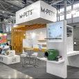 Kompānijas "M-Pets" stends izstādē ZOOMARK 2023 Boloņā