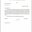 Rekomendācijas vēstule no Latvijas Republikas zemkopības ministrijas