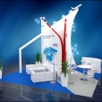 Exhibition stand of "Streamline OPS" / "Jet 2000" companies, exhibition EBACE 2015 in Geneva