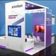 Kompānijas "Accenture" stends izstādē HEALTH AND CARE INNOVATION EXPO 2017 Mančesterā