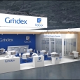 Exhibition stand of "Grindex", exhibition CPhI WORLDWIDE 2018 in Madrid
