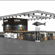 Стенд "Союза рыбопроизводителей Латвии" на выставке RIGA FOOD 2023 в Риге